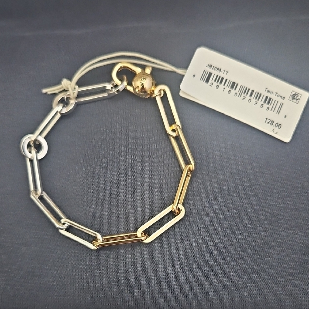 JENNY BIRD Two-Tone Gold and Silver Chain Bracelet